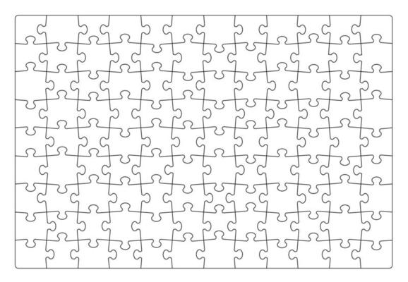 Jigsaw puzzle game or quiz blank grid template