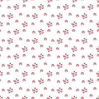 Heart pattern2. Seamless pattern with cute hearts and rainbows. Doodle cartoon color vector illustration.