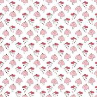 Cloud and umbrella pattern. Seamless pattern with cute cloud and umbrella. Cartoon color vector illustration.