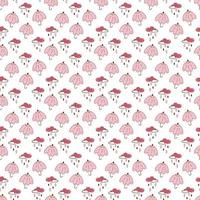 Cloud and umbrella pattern. Seamless pattern with cute cloud and umbrella. Cartoon color vector illustration.