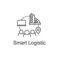 Smart Logistic icon symbol people chain vector