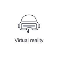 icono de realidad virtual vr vector