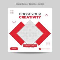 boost business social media banner vector