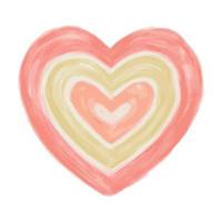 Watercolor Love Shape Vector. Heart Shape Illustration vector