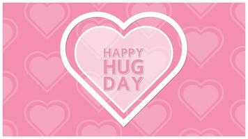 Happy Hug Day background. Love Background. Pink Background. Hug Day Greeting Card vector