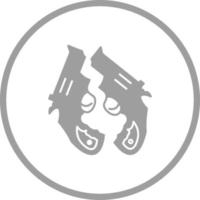 Two Guns Vector Icon
