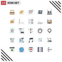 Universal Icon Symbols Group of 25 Modern Flat Colors of chess intelligent plaster bot artificial Editable Vector Design Elements