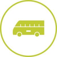 Bus on Airport Vector Icon