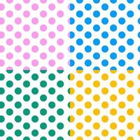 Set of abstract background with polka dot colors. vector