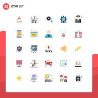 Group of 25 Modern Flat Colors Set for business server idea internet tears Editable Vector Design Elements