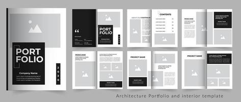 Modern Architecture Portfolio or interior template vector