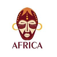 patrón impecable con máscaras tribales africanas. garabatear. ilustración vectorial símbolo africano. vector