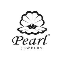 Shell silhouette design inspiration with pearl jewelry, a symbol of luxury vector