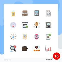 Set of 16 Modern UI Icons Symbols Signs for hardware data ingredients component legal Editable Pack of Creative Vector Design Elements