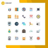 Universal Icon Symbols Group of 25 Modern Flat Colors of document arrows documents phone mobile Editable Vector Design Elements