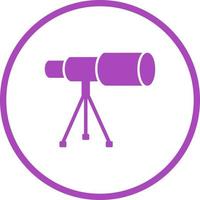 Telescope on Stand Vector Icon