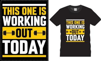 Typography Work Out Creative T-Shirt Design Vector