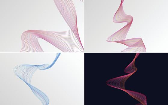 modern wave curve abstract presentation background Pack vector