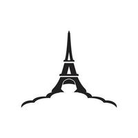 torre eiffel en paris. aislado sobre fondo blanco, diseño vectorial. vector