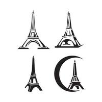 torre eiffel en paris. aislado sobre fondo blanco, diseño vectorial. vector