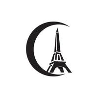 Eiffel tower in Paris. Isolated on white background,vector design. vector