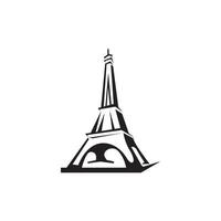 torre eiffel en paris. aislado sobre fondo blanco, diseño vectorial. vector