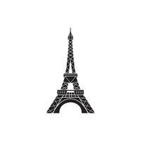 torre eiffel en paris. aislado sobre fondo blanco, diseño vectorial. vector