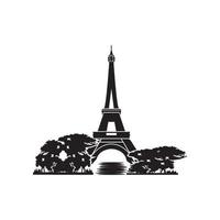 torre eiffel en paris. aislado sobre fondo blanco, diseño vectorial. vector