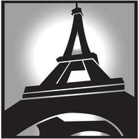 torre eiffel en paris. aislado sobre fondo blanco, diseño vectorial. vector