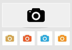 Camera icon. Modern camera icon with various color vector