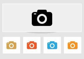 Camera icon. Modern camera icon with various color vector