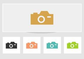 Camera icon. Modern camera icon with various color vector