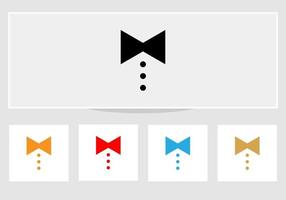 Tie Icon black flat Vector Illustration On white Background Eps 10. Tie Icon in trendy style isolated