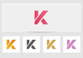 Modern Letter K logo design with Creative Modern Trendy. K Letter Design Vector