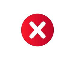 Cross mark icon. Deny, close, wrong mark symbol. Negative check mark logo flat icon vector