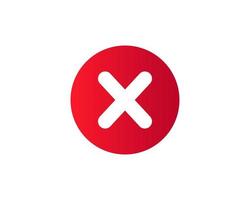 Cross mark icon. Deny, close, wrong mark symbol. Negative check mark logo flat icon vector