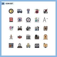 25 Creative Icons Modern Signs and Symbols of megaphone unsecured app unsafe public Editable Vector Design Elements