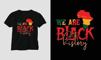 diseño de ropa y camisetas del mes de la historia negra. impresión vectorial, tipografía, afiche, emblema, festival vector