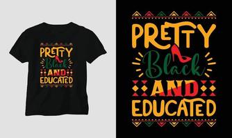 diseño de ropa y camisetas del mes de la historia negra. impresión vectorial, tipografía, afiche, emblema, festival vector