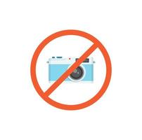 Prohibit the use of the camera. Vector illustration