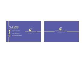 Minimal business card design vector