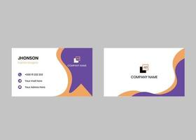 Minimal business card design vector