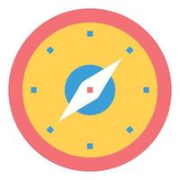 navigation icon flat color vector illustration . business symbol