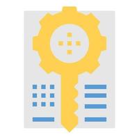 key success icon flat color vector illustration . business symbol