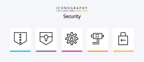 Security Line 5 Icon Pack Including security. key. fingerprint. arrow. security. Creative Icons Design vector