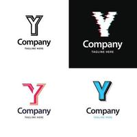 Letter Y Big Logo Pack Design Creative Modern logos design for your business vector