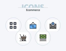 Ecommerce Line Filled Icon Pack 5 Icon Design. add. info. board. help. details vector