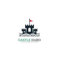 plantilla de logotipo de símbolo de ilustración de castillo vector