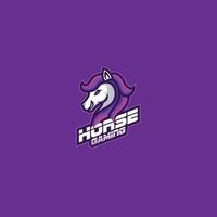 horse esports logo gaming template colorful vector