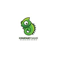 chameleon design colorful logo gradient template vector